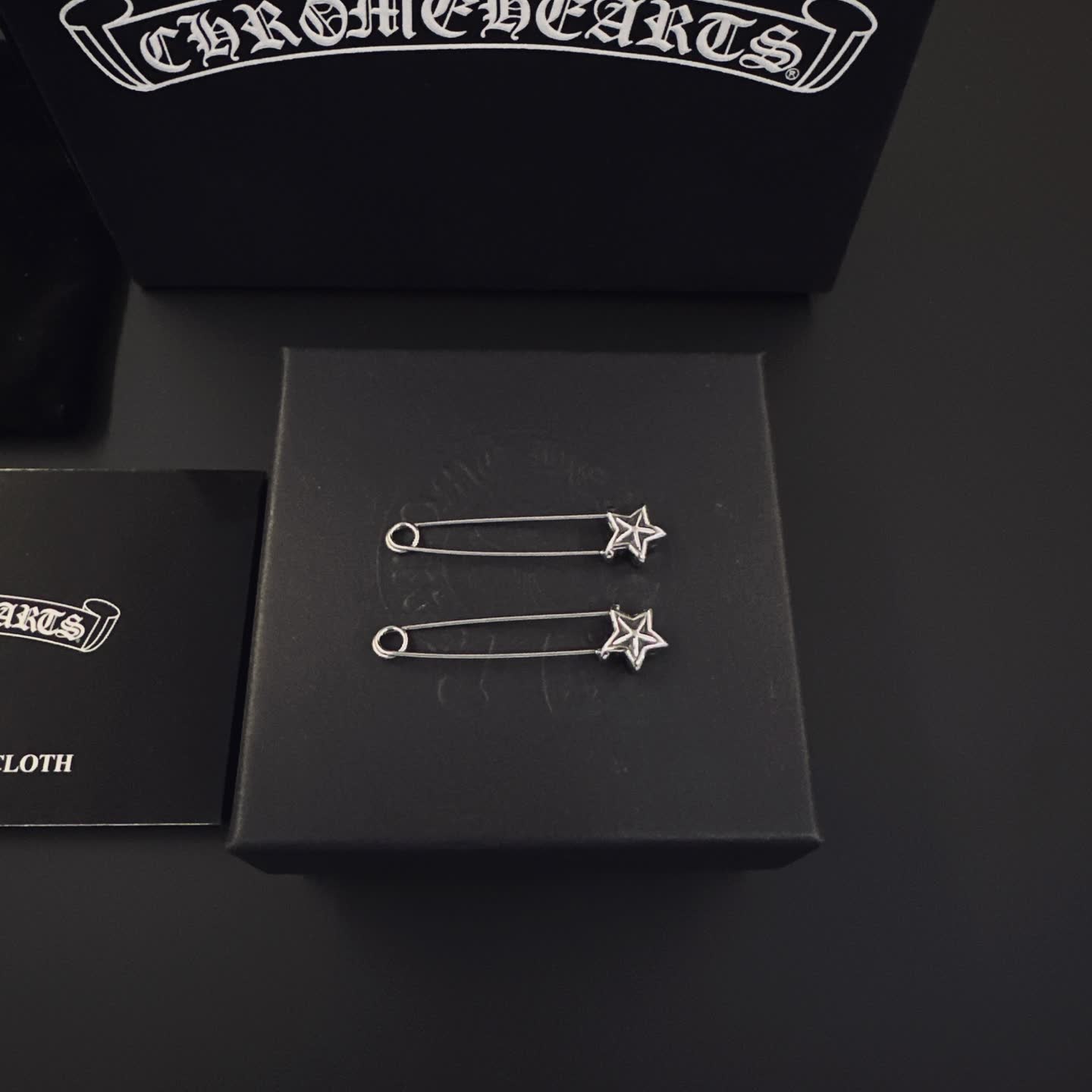 Chrome Hearts Silver Star Safety Pins